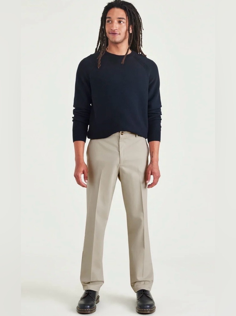 Dockers Flat Front Straight Fit D2 Iron Free Khakis Chinos Men’s 32 x 34